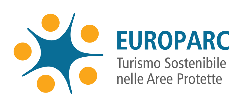 Colorful EUROPARC logo, promoting sustainable tourism in nature.